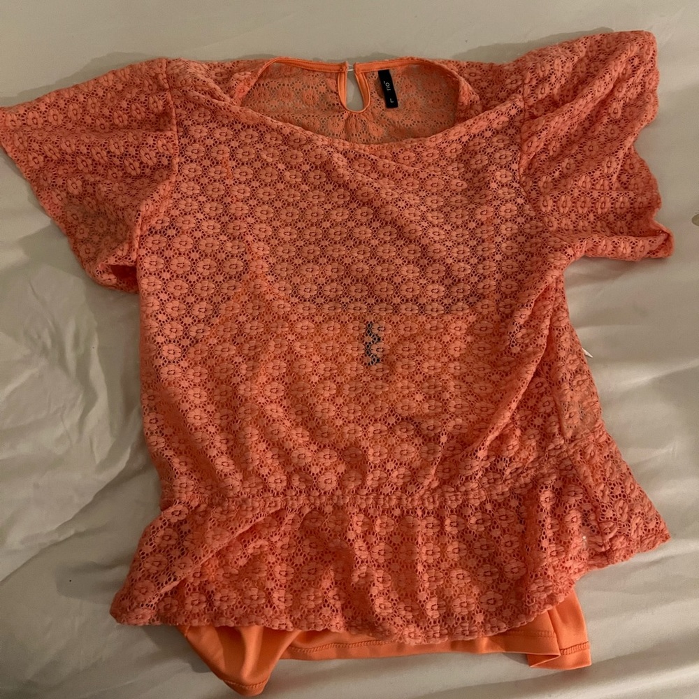 Orange blouse with slip size S